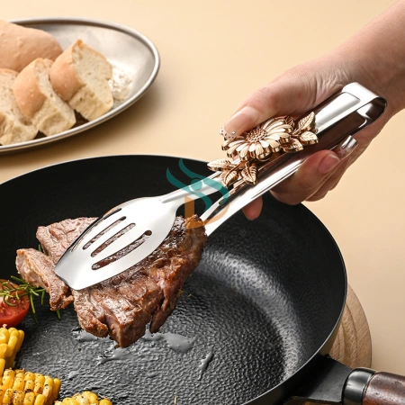 Sunflower accessories, multi-functional stainless steel food tongs, food tongs, bread tongs, salad steak tongs, household Sunflower accessories, multi-functional stainless steel food tongs, food tongs, bread tongs, salad steak tongs, household